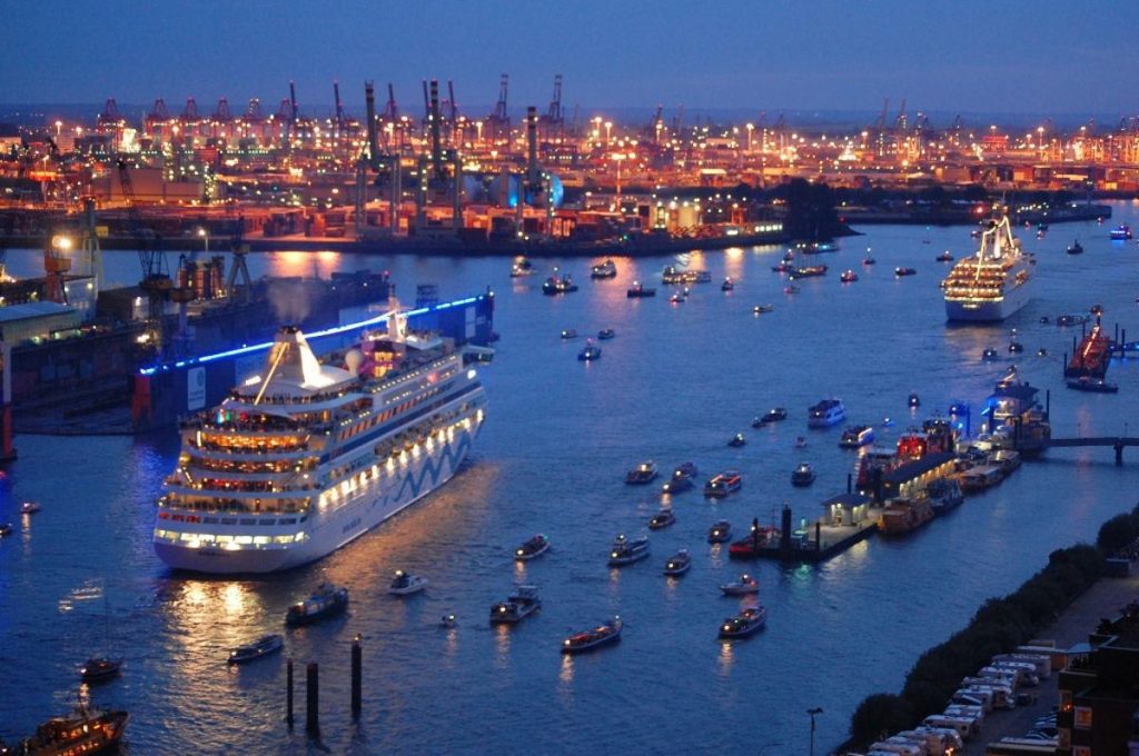 Hamburg kikötője. A helyszín leírása