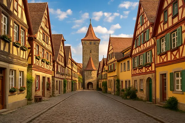 Quiet historic street