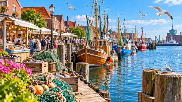 Historische waterkant van Bremerhaven