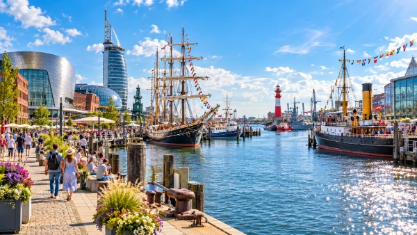 Bremerhaven történelmi kikötőpartja